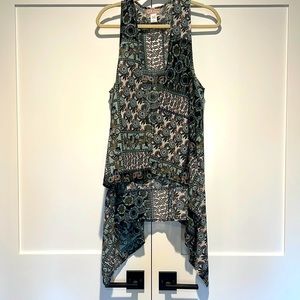 Open Front Tunic Top